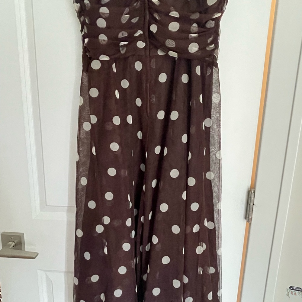 Eliza J Brown Polka Dot Dress